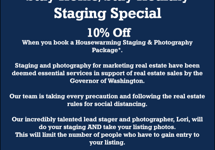 Stay Home-Stay Healthy Staging Special